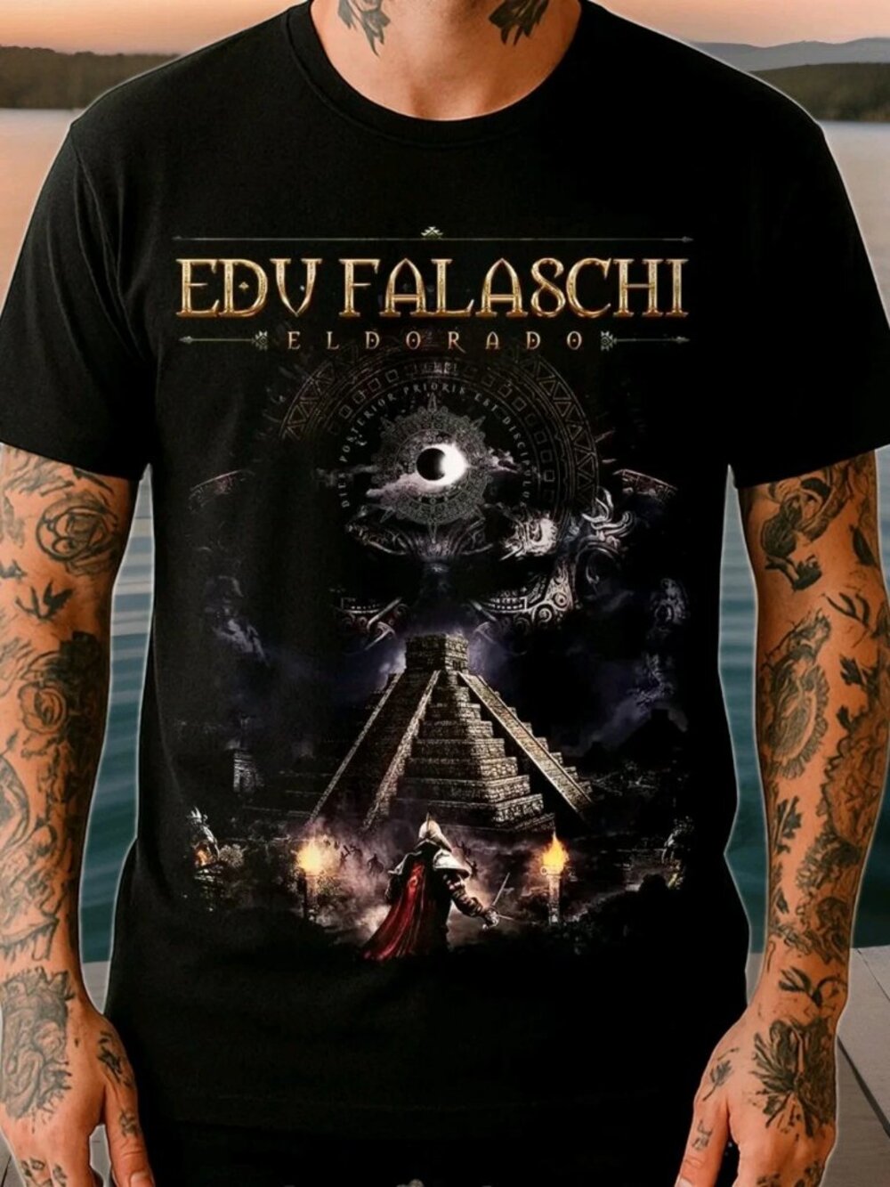 Edu Falaschi Consulado do Rock Brazilian Band Graphic Eldorado T-Shirt Black M